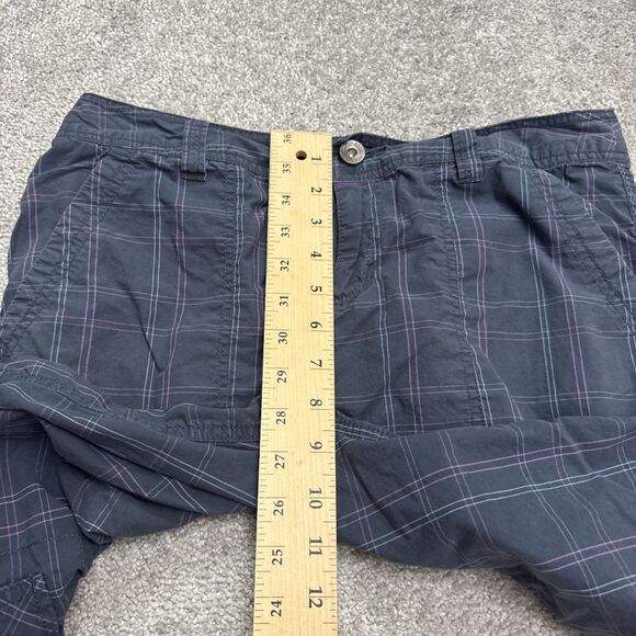 Life Is Good Cargo Capri Pants Womens 6 Blue Pink Plaid Cotton Casual Outdoor - Picture 10 of 14
